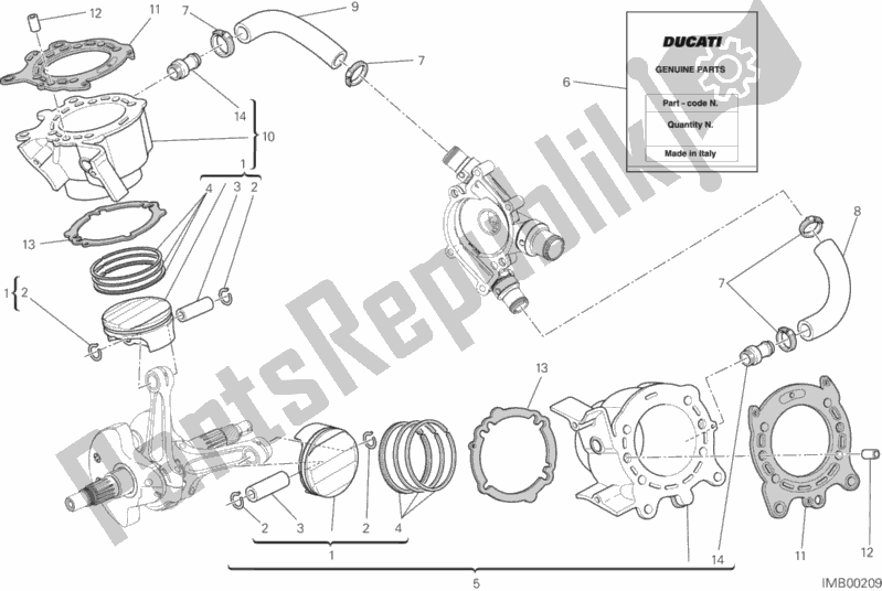 Wszystkie części do Cylindry - T? Oki Ducati Diavel FL Thailand 1200 2019